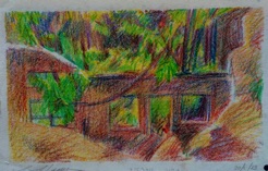 Ruins in the woods
crayon